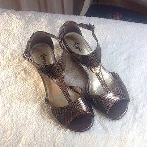 T Strap Wedges...size 5